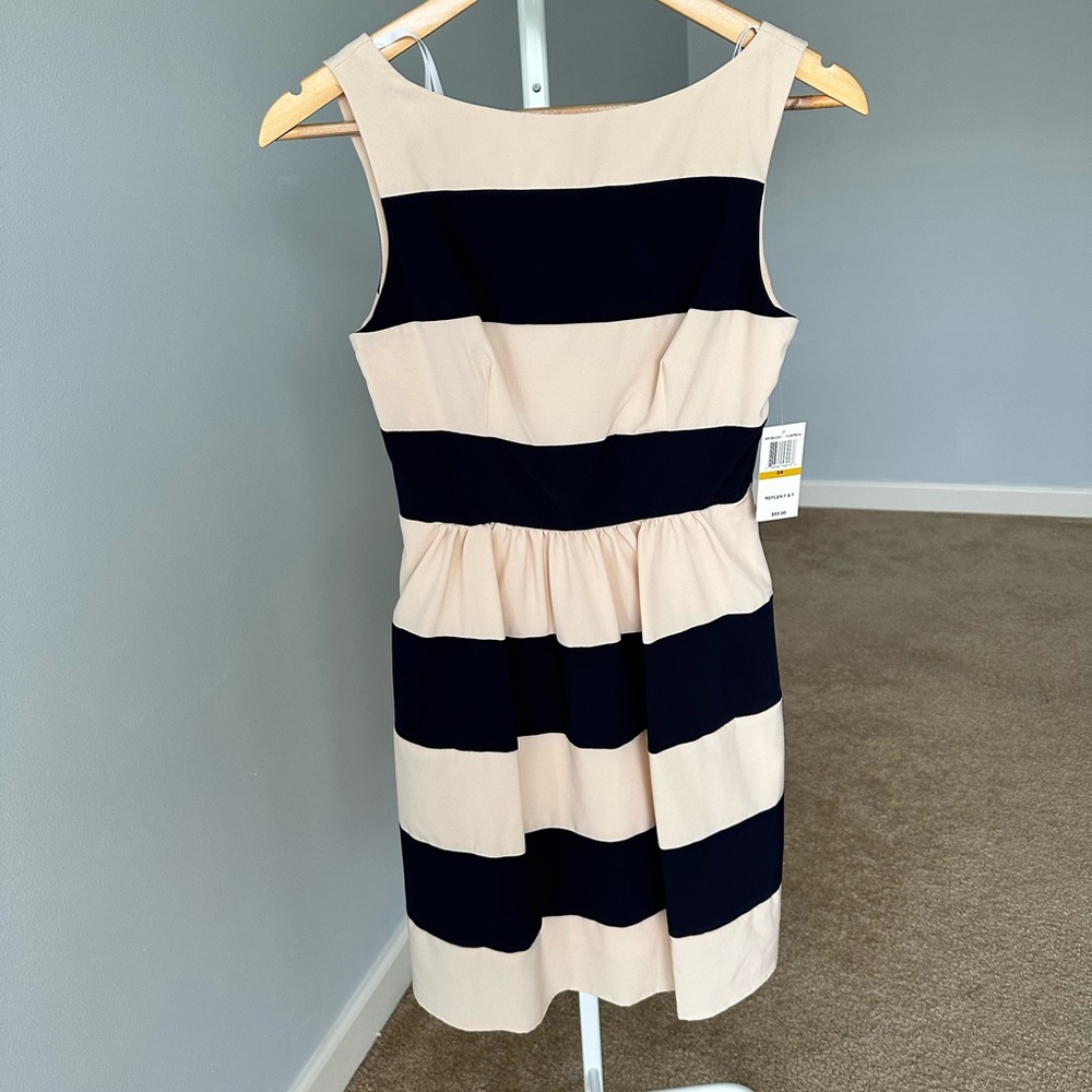 Nude/Navy Dress by B.Darlin